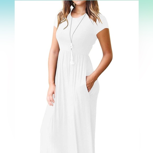 White short sleeve dress - Picture 2 of 6